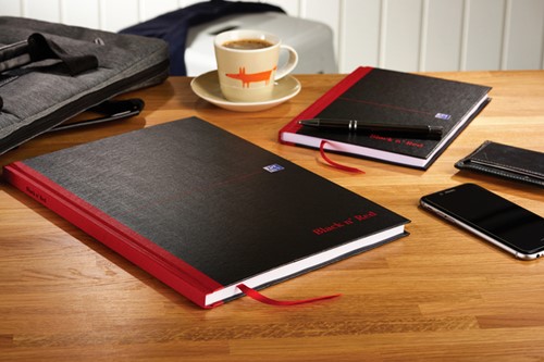 Notitieboek Oxford Black n' Red A5 96vel lijn 1 Stuk-3