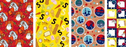 INPAKPAPIER IG DESIGN SINT 200X70CM + STICKERVEL 3 Rol-2