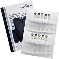 Veiligheidspashdr Durable clip 54x85mm 10st 10 Stuk