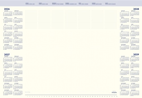 Onderlegblok 2027 Brepols Office Mate 7dagen/1pagina 41.2x59cm