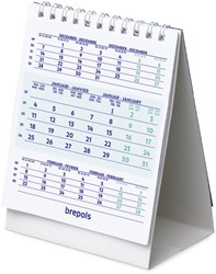 3-Maandsbureaukalender 2026 Brepols 10.5x13cm 1 Stuk