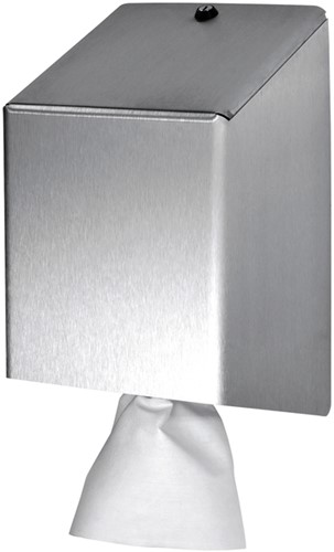 Poetspapierdispenser Euro Products medium zilver 1 Stuk