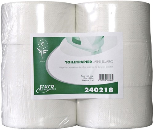 Toiletpapier Euro Products Q5 jumbo klein recycled 12 Rol