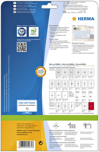Etiket HERMA 5075 A4 99.1x33.8 mm premium wit 25 Vel-1