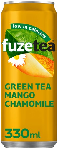 Frisdrank Fuze Tea Green mango chamom blik 330ml 330 Milliliter