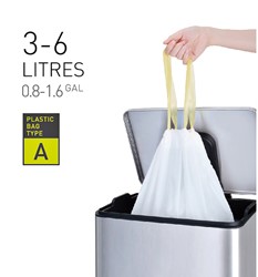 Afvalzak EKO MDPE type A trekb 35x40cm 3-6L wit 30 Stuk