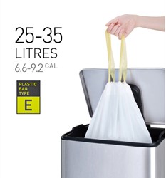 Afvalzak EKO MDPE type E trekb 55x70cm 25-35L wit 12 Stuk