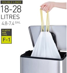Afvalzak EKO MDPE type F1 trekb 49x68cm 18-28L wit 20 Stuk