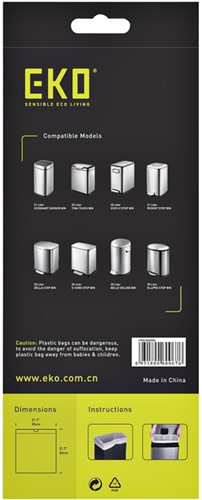 Afvalzak EKO MDPE type D trekb 55x55cm 18-21L wit 20 Stuk-3