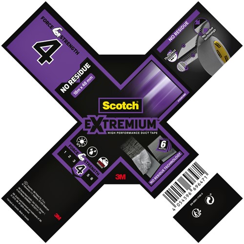Duct tape Scotch Extremium  18.2mx48mm grijs 1 Rol-4