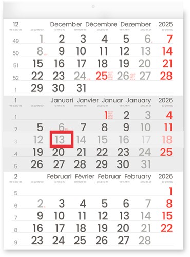 3-Maandkalender 2026 INNI Manager compact-formaat 1 Stuk