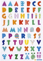 Etiket HERMA 6291 kleurrijke letters stone 1 Vel