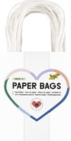 Tas Folia kraft 110gr 12x15x5.5cm 20 stuks wit 20 Stuk