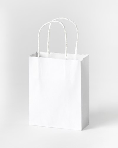 Tas Folia kraft 110gr 12x15x5.5cm 20 stuks wit 20 Stuk-2