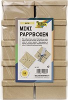 Doos karton Folia mini 7,5x7,5x4,5cm 10 stuks kraft