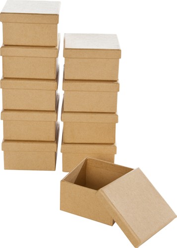 Doos karton Folia mini 7.5x7.5x4.5cm 10stuks kraft 10 Stuk-3