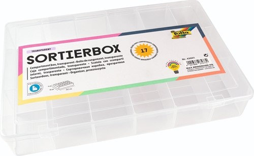 Opbergdoos Folia 17 vakken 18x26.5x4cm transparant 1 Stuk