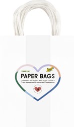 Tas Folia kraft 110gr 18x21x8cm 20 stuks wit 20 Stuk