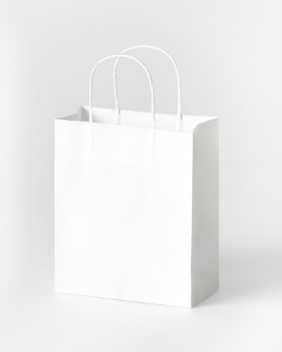 Tas Folia kraft 110gr 18x21x8cm 20 stuks wit 20 Stuk-2