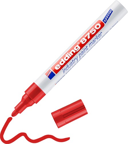 Paintmarker edding 8750 industrie 2-4mm rood 1 Stuk-2