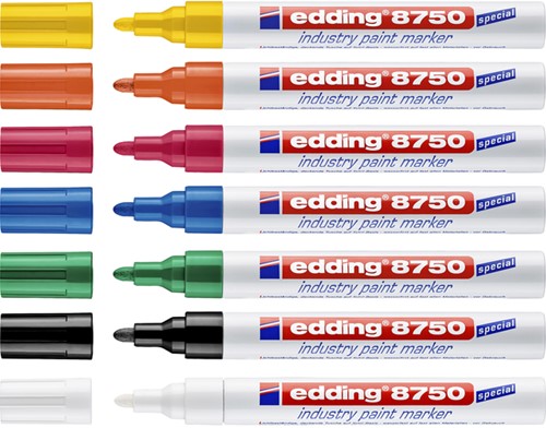Paintmarker edding 8750 industrie 2-4mm geel 1 Stuk-3