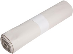 Afvalzak Powersterko HDPE T10 50x55cm 25L wit 50 Zak