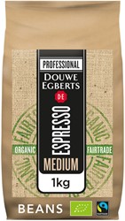 Koffie Douwe Egberts espresso bonen med Org Fair 1000 Gram