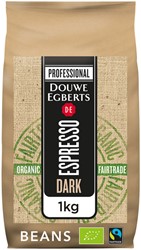 Koffie Douwe Egberts espresso bonen dark Org Fair 1000 Gram