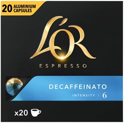 Koffiecups L'Or espresso Decaffeinato 20st 20 Stuk