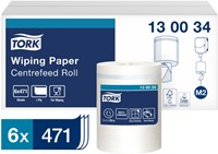 Poetspapier Tork M2 Premium 1laags 165m wit 6 Rol