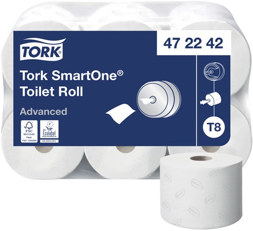 Toiletpapier Tork T8 Advanced 2laags 207m wit 6 Rol