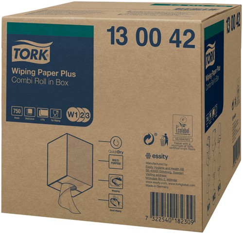 Poetspapier Tork W2 Premium 2laags wit 130042 750 Vel-3