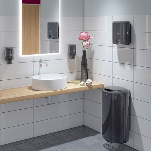 Toiletpapierdispenser Tork T1 Elevation jumbo zwart 554008-1