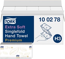 Handdoek Tork H3 Premium 2laags 226x230mm wit 15 pak