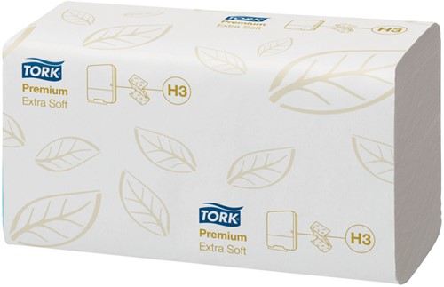 Handdoek Tork H3 Premium 2laags 226x230mm wit 15 pak-2