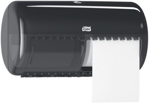 Toiletpapierdispenser Tork T4 duo zwart 1 Stuk