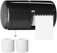 Toiletpapierdispenser Tork T4 Elevation duo zwart 557008-2