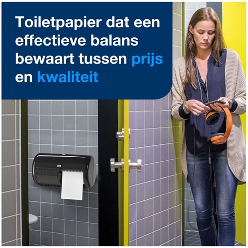 Toiletpapierdispenser Tork T4 duo zwart 1 Stuk-1