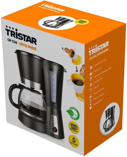 Koffiezetapparaat Tristar 1.2L 900W zwart 1 Stuk-1