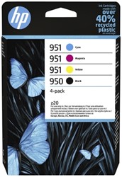 Inktcartridge HP 6ZC65AE 950/951 zwart + 3 kleuren 1 Stuk