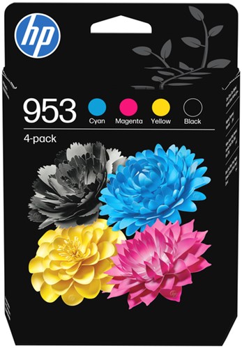 Inktcartridge HP 6ZC69AE 953 zwart + 3 kleuren