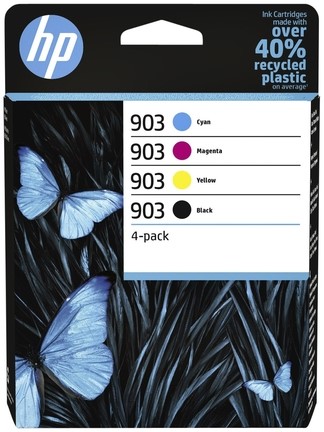 Inktcartridge HP 6ZC73AE 903 zwart + 3 kleuren 1 Stuk
