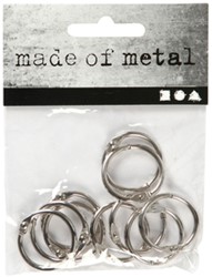 Boekbindersring Creativ Company 19mm zilver 10 Stuk