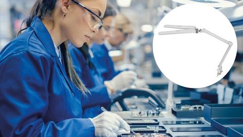 Werkpleklamp MAUL Craft duo LED met tafelklem wit 1 Stuk-5