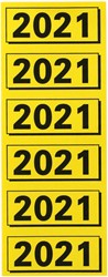 Rugetiket Elba 2021 geel met zwarte opdruk 120st 120 Vel