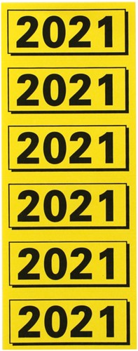 Rugetiket Elba 2021 geel met zwarte opdruk 120st 120 Vel