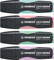 Markeerstift STABILO GREEN BOSS 6070/4 4st pa ass 4 Stuk-2
