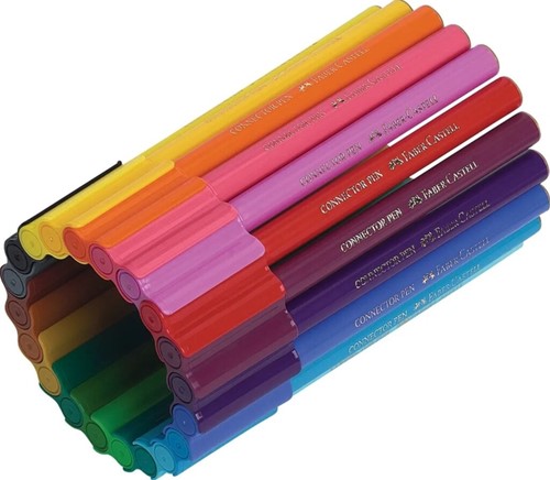 Kleurstift Faber-Castell Connector 60st koffer 60 Stuk-2