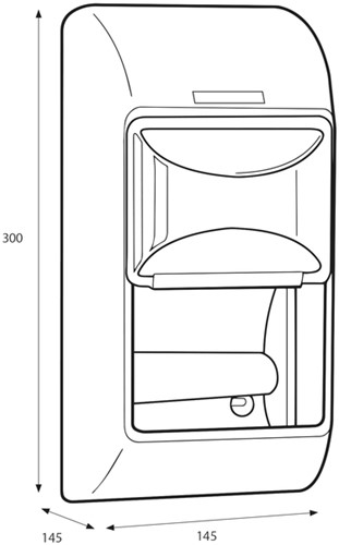 Toiletpapierdispenser Katrin duo zwart 104452-3