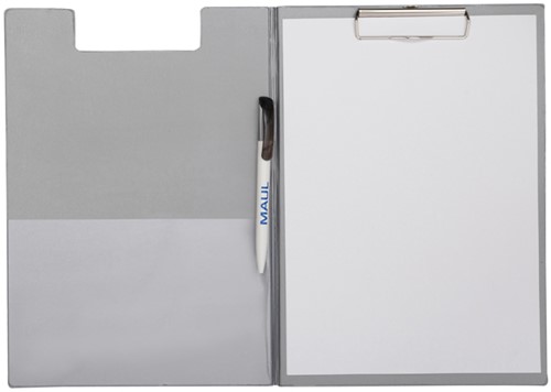 Klembordmap MAUL A4 staand penlus PVC zilvergrijs 1 Stuk-1
